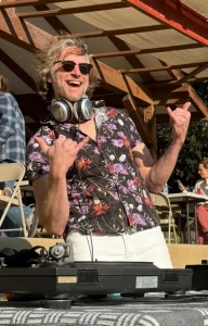 James Webber at the turntable